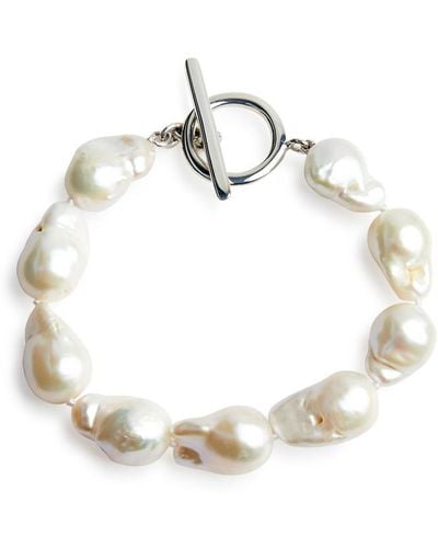 AGMES Embellished Bracelet - White