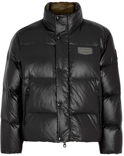 Duvetica Dima Quilted Glossed Shell Jacket - Black