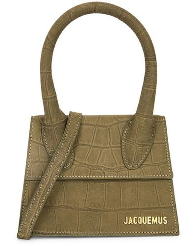 Jacquemus Le Chiquito Moyen Leather Top Handle Bag - Green