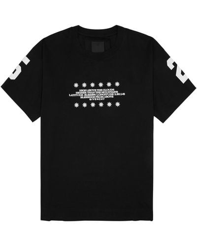Givenchy Star-print Boxy-fit Cotton-jersey T-shirt Xx - Black