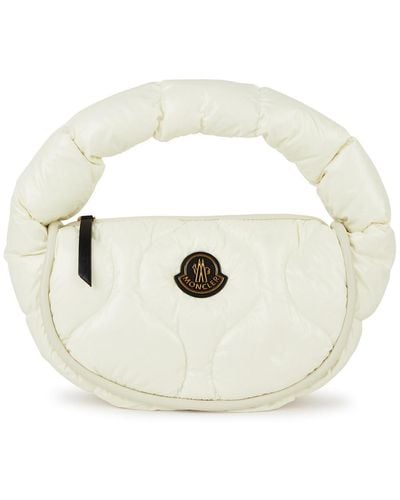 Moncler Delilah Quilted Shell Shoulder Bag - White