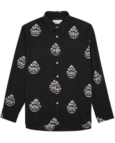 Universal Works Printed Cotton Shirt - Black