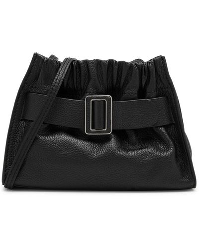 Boyy Scrunchy Leather Shoulder Bag - Black
