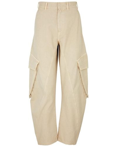 JW Anderson Twisted Canvas Cargo Trousers - Natural