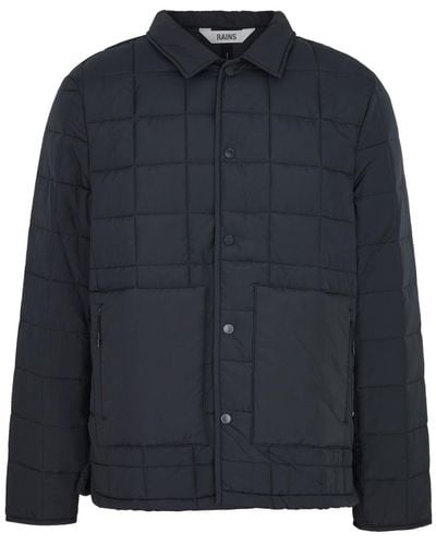 Rains Liner Quilted Shell Jacket - Blue