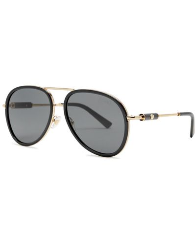 Versace Aviator-style Sunglasses - Black