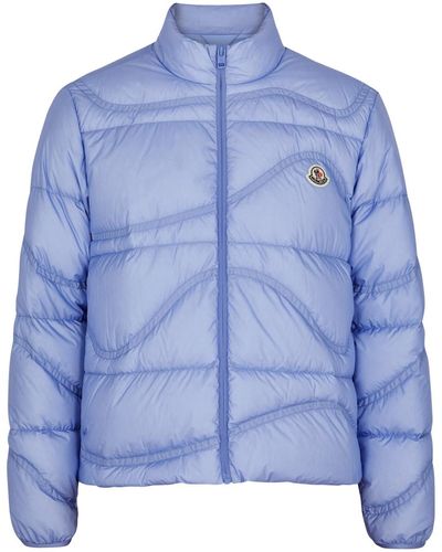 Moncler Cabbage Quilted Shell Jacket - Blue