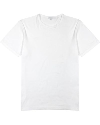 Sunspel Cotton T-Shirt - White