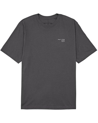 Rag & Bone Logo-print Cotton T-shirt - Grey