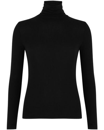 Agolde Pascale Stretch-jersey Top - Black