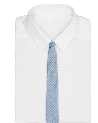 Gucci Gg Silk-Jacquard Tie - White