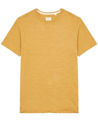 Rag & Bone Flame Slubbed Cotton T-shirt - Yellow