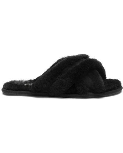 UGG Scuffita Dyed Sheepskin Slippers - Black