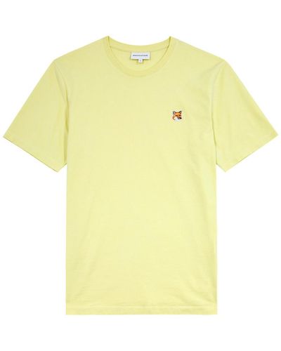 Maison Kitsuné Logo Cotton T-shirt - Yellow