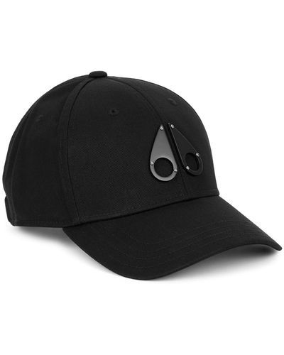 Moose Knuckles Logo Cotton-Twill Cap - Black