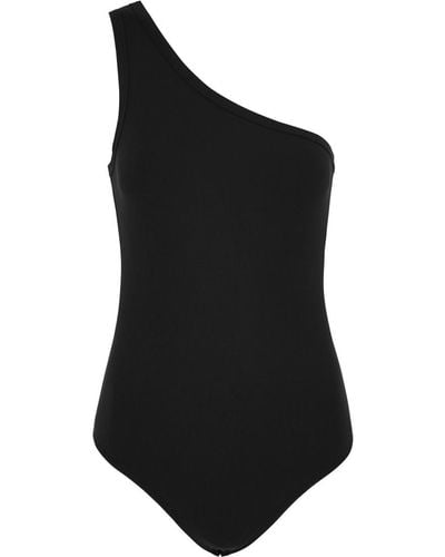 Spanx Suit Yourself One-Shoulder Stretch-Jersey Bodysuit - Black
