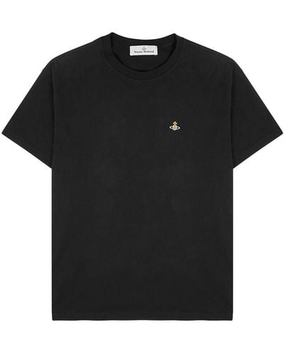Vivienne Westwood Logo Cotton T-Shirt - Black