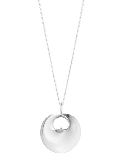 Georg Jensen Hidden Heart Pendant Necklace - Metallic