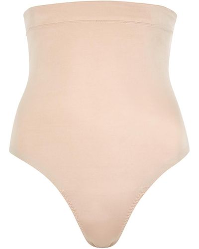 Spanx Suit Your Fancy Open-bust Mid-thigh Bodysuit - Natural