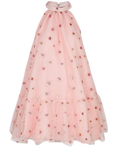 Sister Jane Layla Star-embellished Tulle Mini Dress - Pink