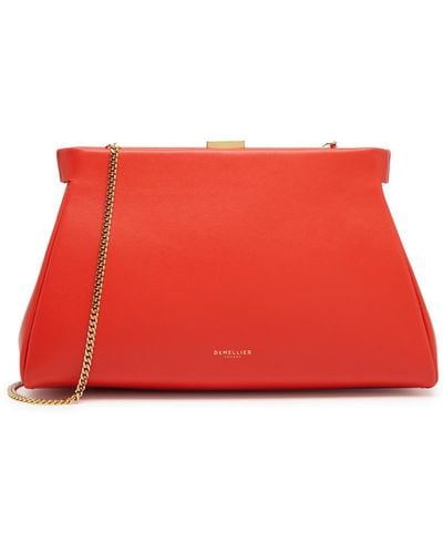 DeMellier London Cannes Leather Clutch - Red