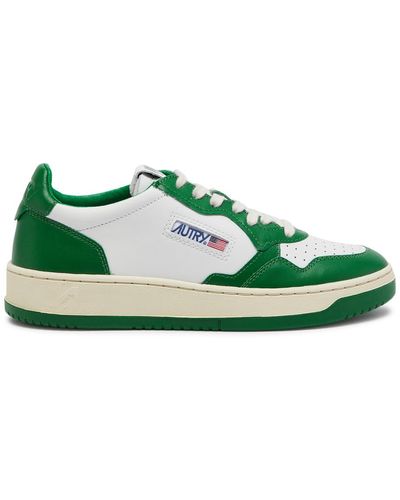 Autry Medalist Leather Trainers - Green