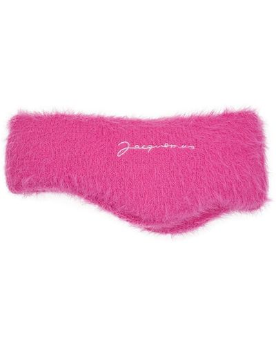 Jacquemus Le Bandeau Neve Knitted Headband - Pink