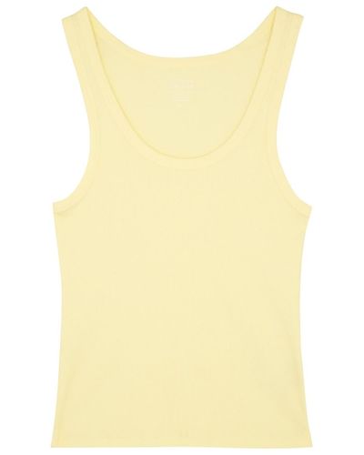 COLORFUL STANDARD Ribbed Stretch-Cotton Tank - Yellow