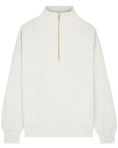 Varley Hawley Half-Zip Stretch-Jersey Sweatshirt - White