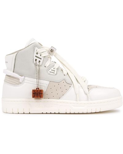 Acne Studios White Leather Hi-top Trainers