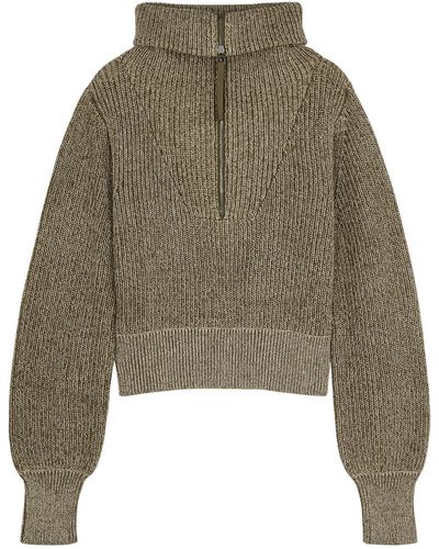 Varley Mentone Half-zip Cotton Sweater - Green