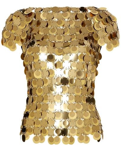 Rabanne Paco Paillette Chainmail Top - Metallic