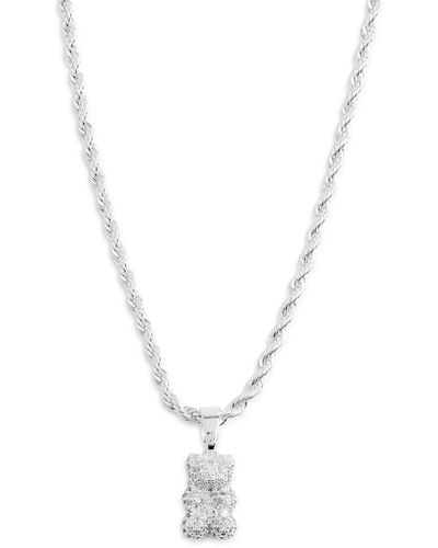 Crystal Haze Jewelry Nostalgia Bear-Plated Necklace - Metallic