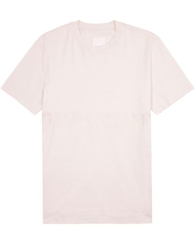 Givenchy Logo-embroidered Cotton T-shirt - Pink