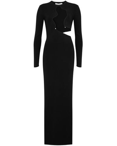 Christopher Esber Salacia Cut-out Ribbed Maxi Dress - Black