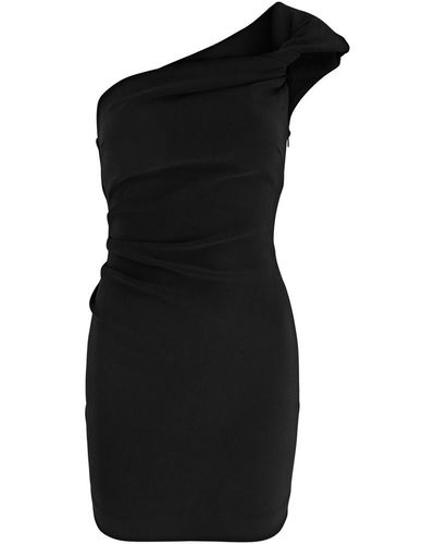 Bec & Bridge Elea One-Shoulder Jersey Mini Dress - Black