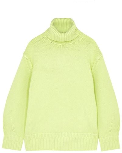 Jonathan Simkhai Leylani Roll-neck Wool-blend Sweater - Yellow