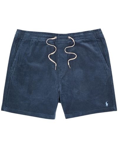 Polo Ralph Lauren Logo-Embroidered Corduroy Shorts - Blue