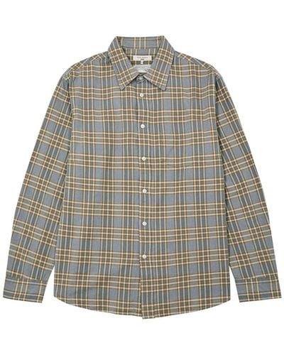 Nudie Jeans Filip Checked Flannel Shirt - Gray