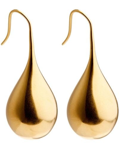BY PARIAH Large Drop 14kt Vermeil Drop Earrings - Metallic