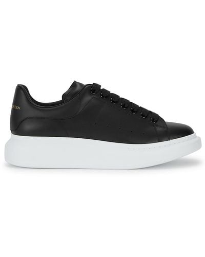 Alexander McQueen Oversized Leather Trainers, Trainers - Black
