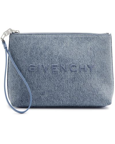 Givenchy Medium Logo Pouch - Blue