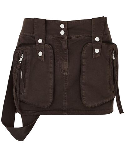 Blumarine Denim Cargo Mini Skirt - Black