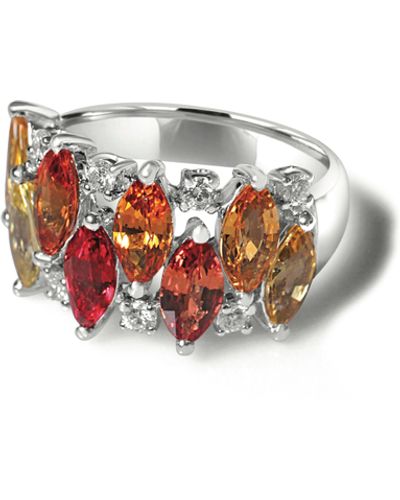 Mozafarian Diamond And Sapphire Ring - Multicolor