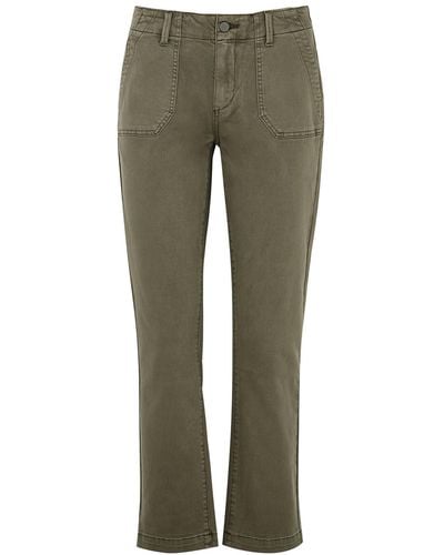 PAIGE Mayslie Straight-Leg Tapered Jeans - Green