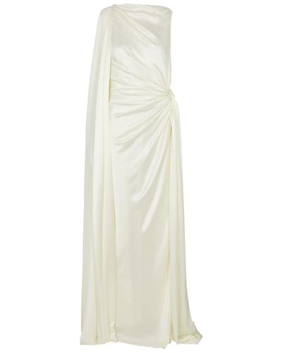 ROKSANDA Orien Silk-Satin Gown, Gown, , Size 12 - White