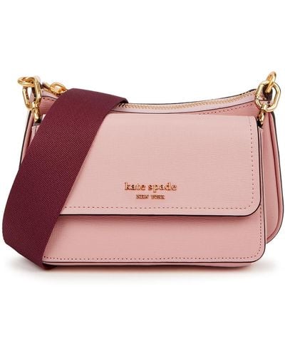 Kate Spade Morgan Double-up Leather Cross-body Bag - Pink
