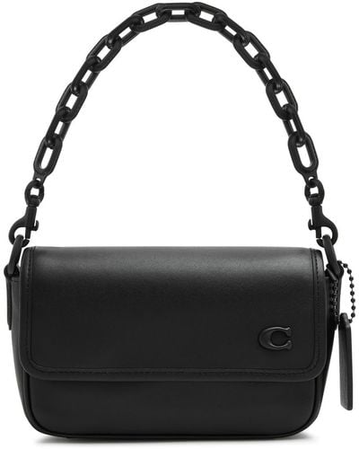 COACH Charter Leather Cross-body Bag - Black