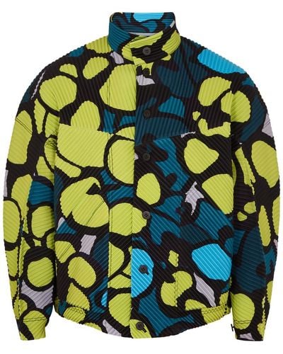 Issey Miyake Homme Plissé Printed Pleated Jacket - Multicolor