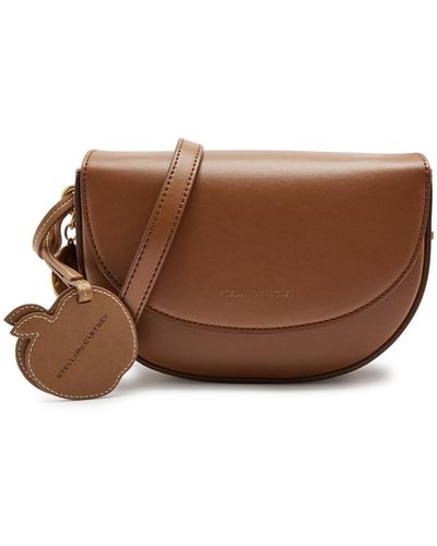 Stella McCartney Lace-up Faux Leather Cross-body Bag - Brown
